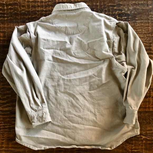 Justin Khaki Work Shirt/Shirt Jacket - Size 2XL (EUC) - Picture 6 of 8